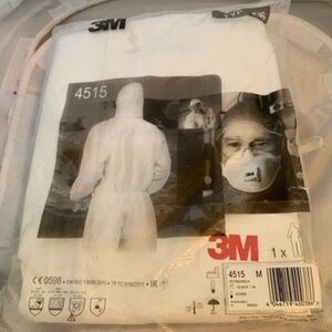 3M 4515 M Type 5/6 Disposable Protective Coverall *NEW*